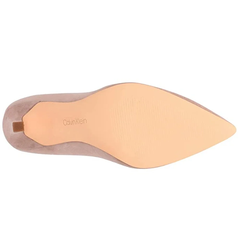 Calvin Klein Womens Brady High Heels Size 8.5 Pink Suede Pumps NIB